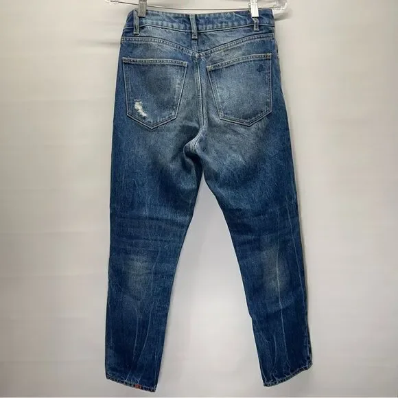 DL1961 Womens Bella High Rise Vintage Slim Distressed Blue Wash Jeans 26 - Picture 6 of 9